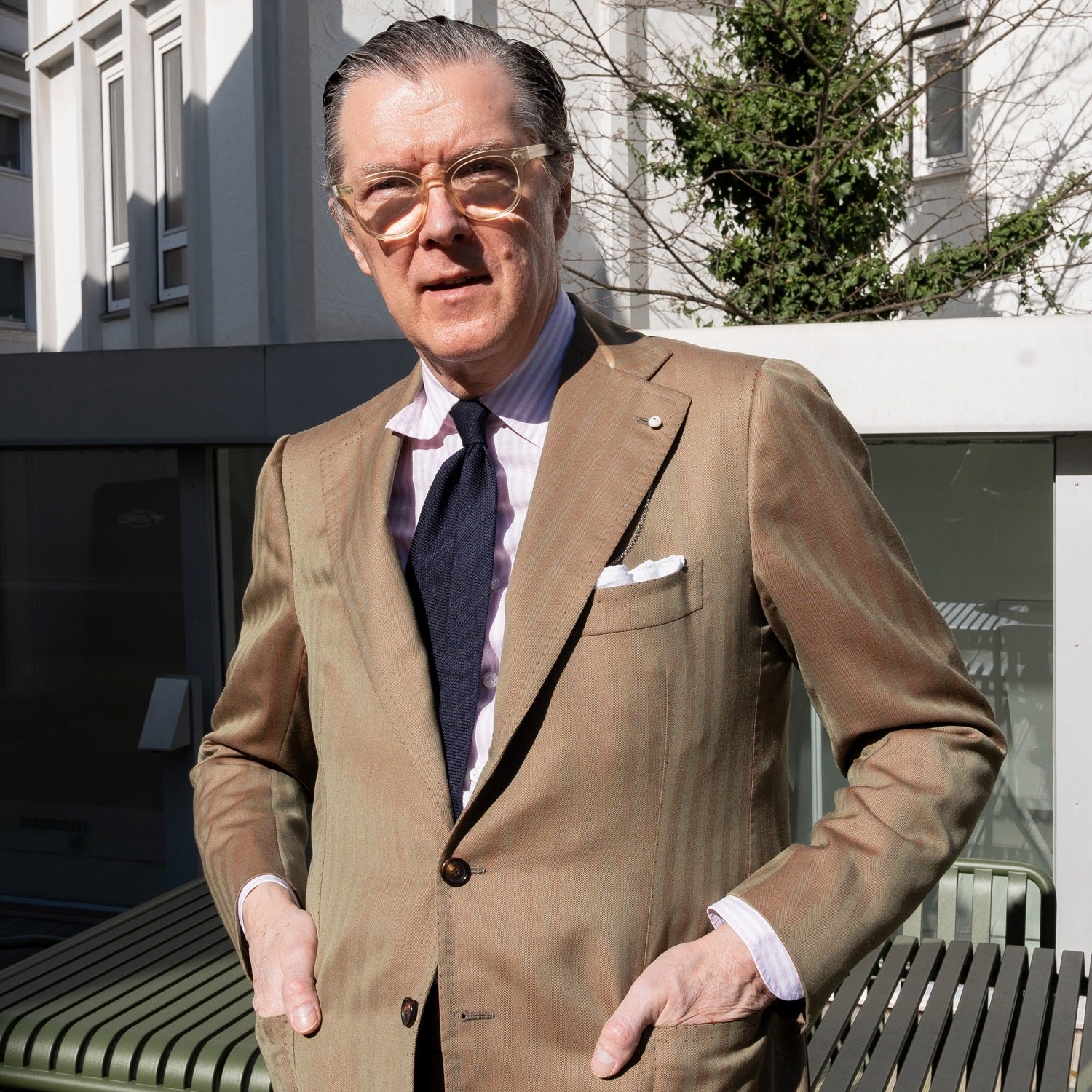 Anzug "Il Stile Milanese" aus reiner englischer Solaro Wolle - reine Handarbeit